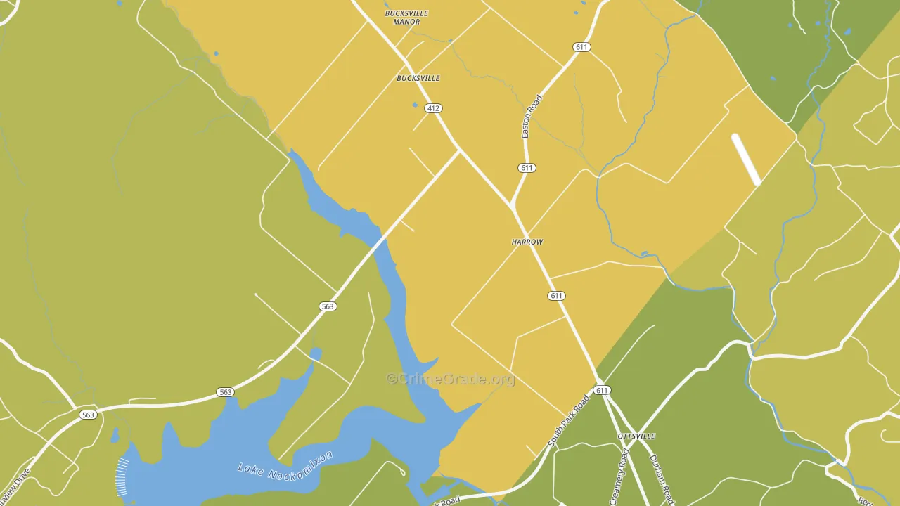 Harrow, PA Map of Vandalism Rates