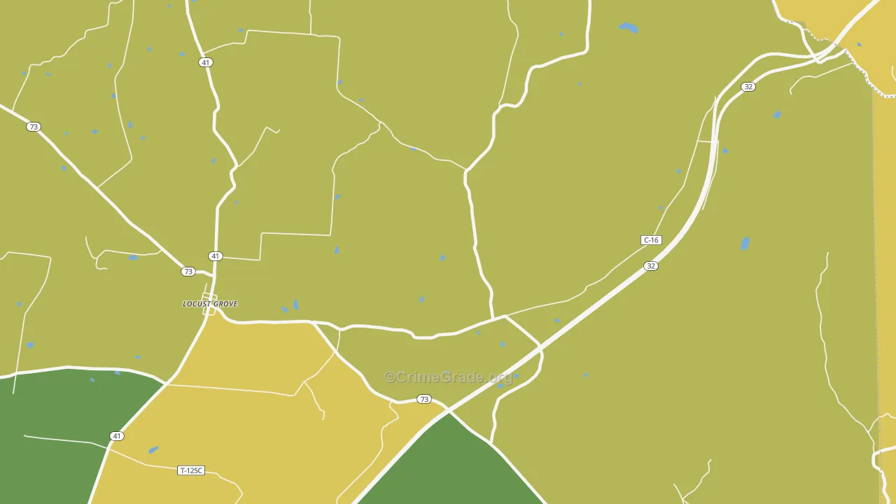 Harshasville, OH Map of Vandalism Rates
