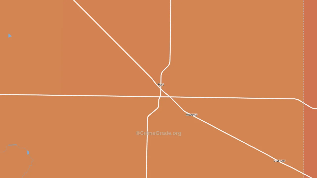Hart, TX Map of Vandalism Rates