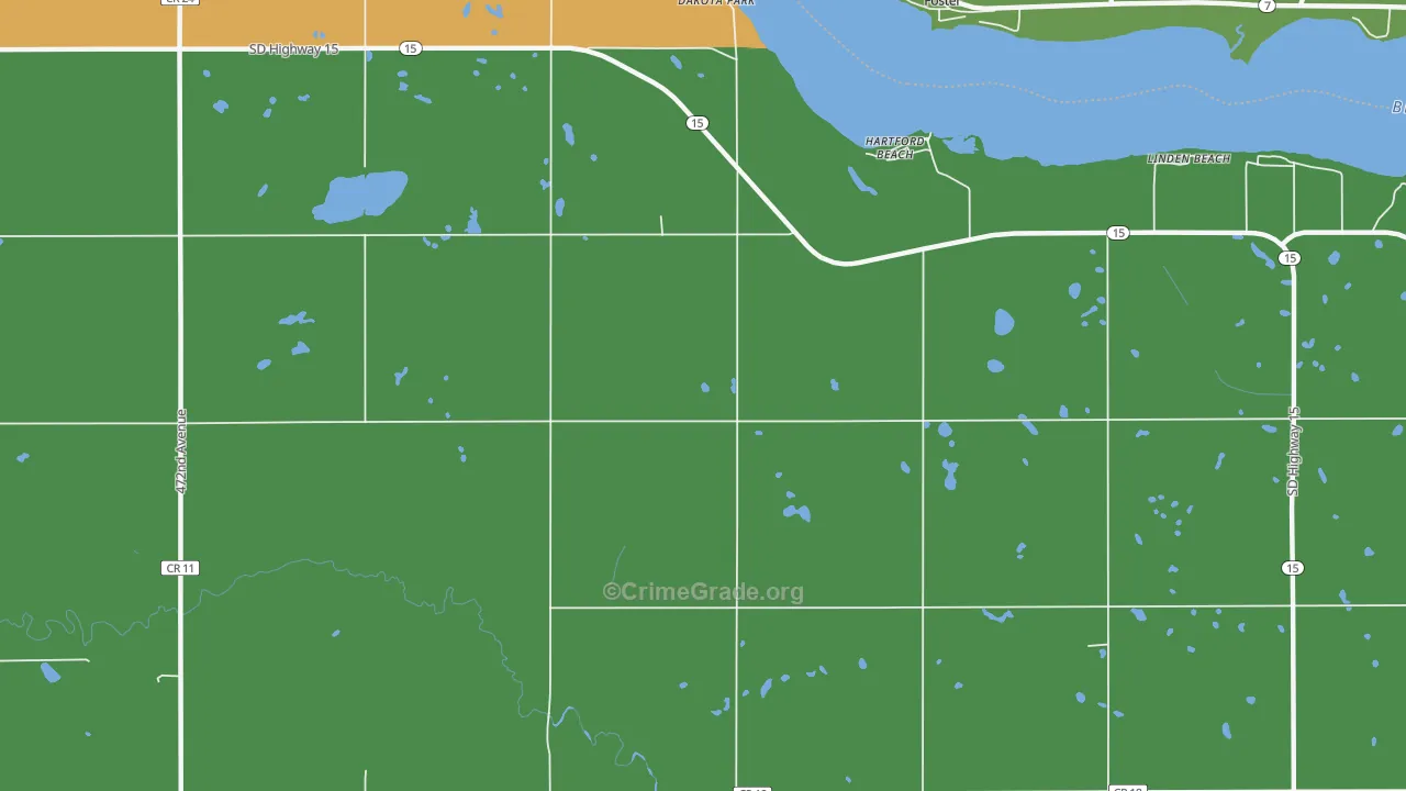 Hartford Beach, SD Map of Vandalism Rates