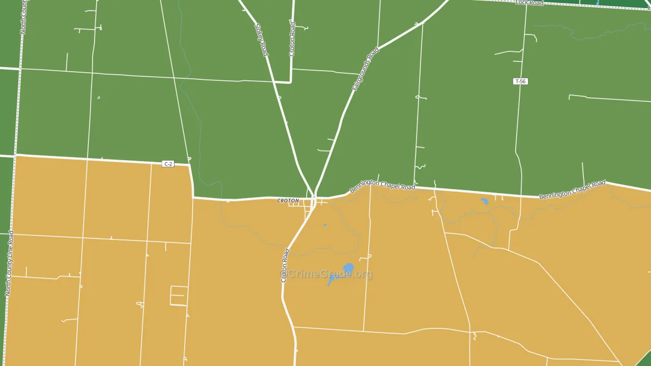 Hartford, OH Map of Vandalism Rates