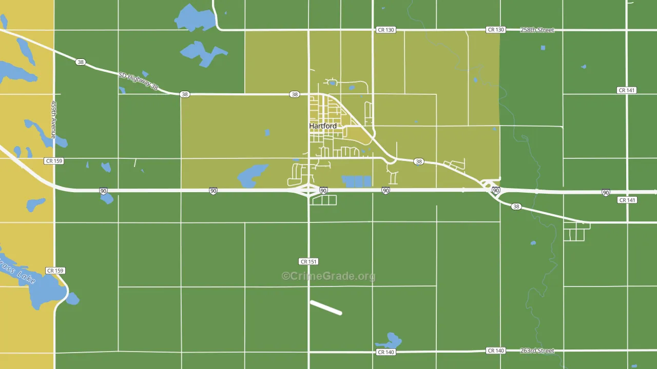 Hartford, SD Map of Vandalism Rates