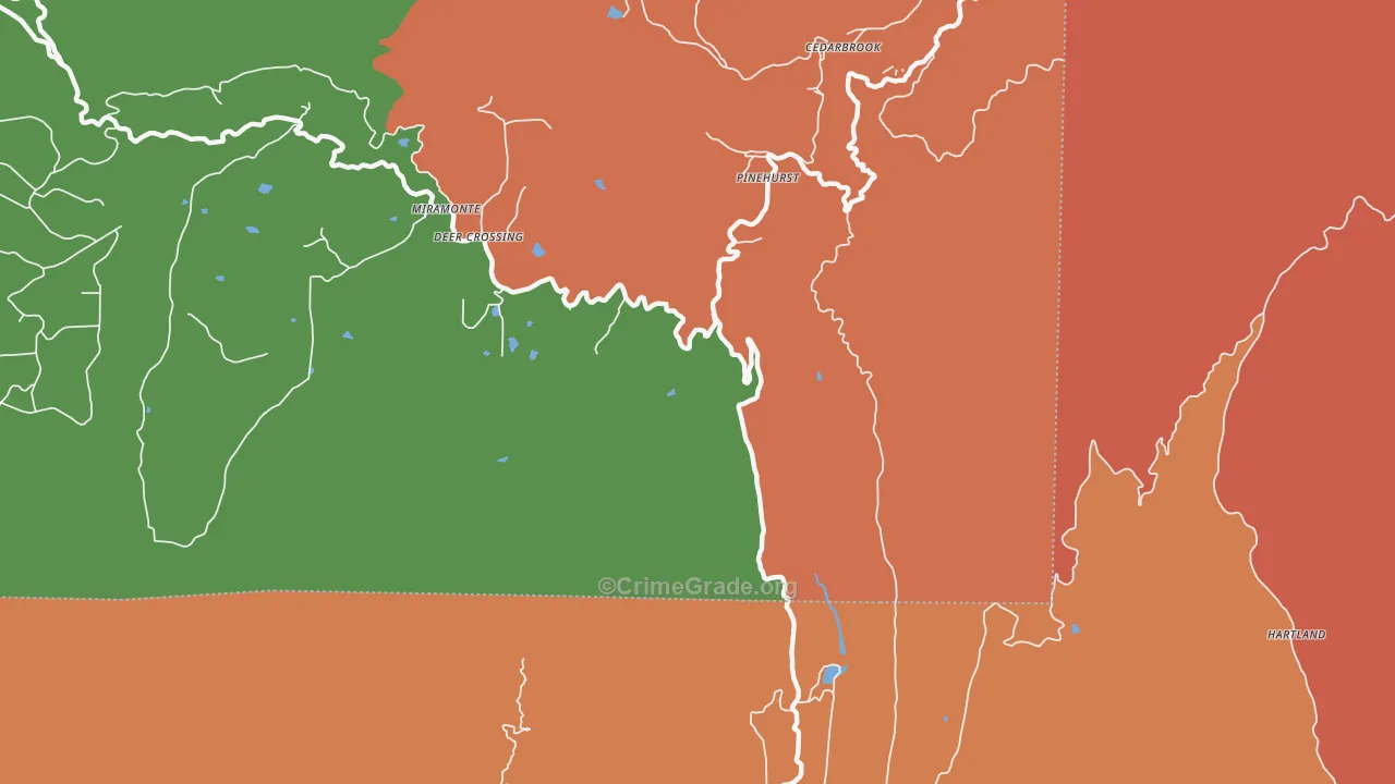 Hartland, CA Map of Vandalism Rates