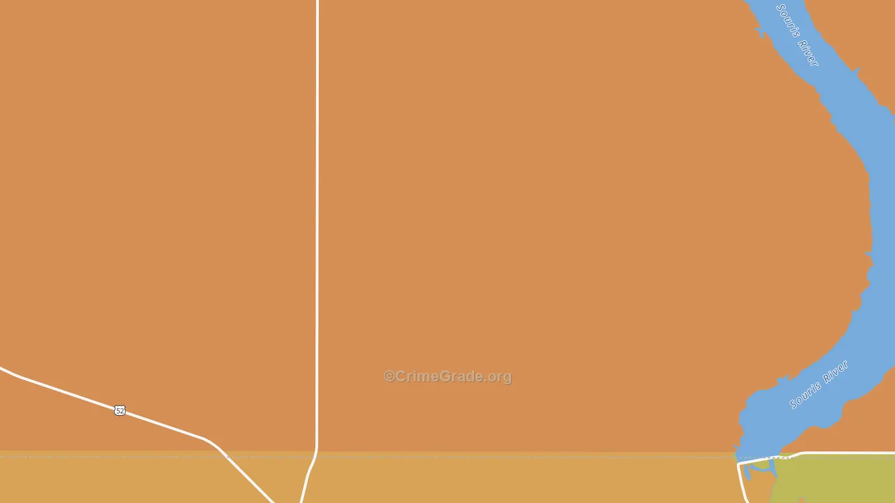 Hartland, ND Map of Vandalism Rates