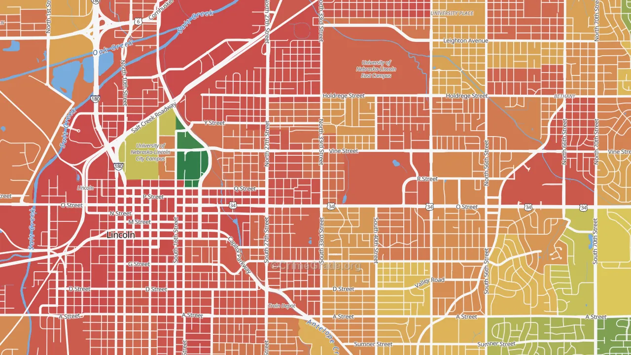 Hartley, Lincoln, NE Map of Vandalism Rates