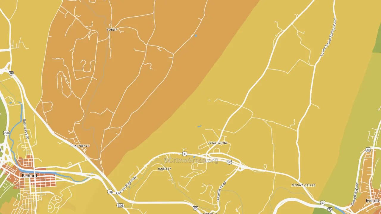 Hartley, PA Map of Vandalism Rates