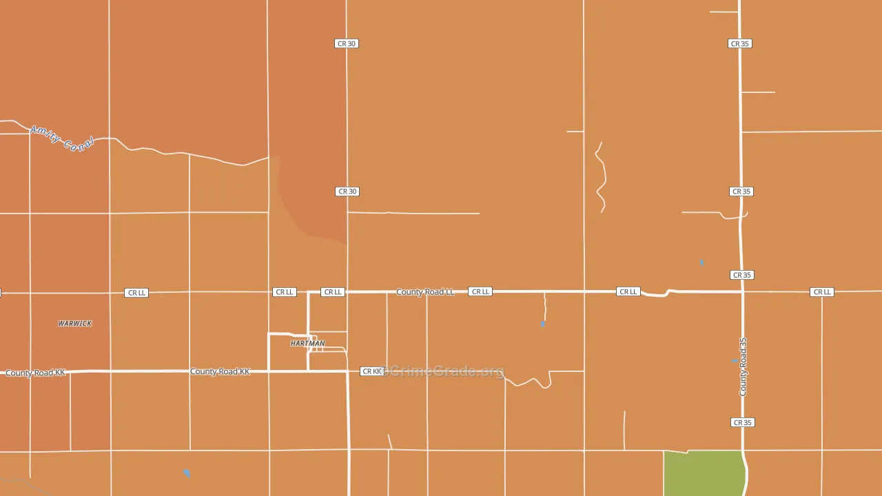 Hartman, CO Map of Vandalism Rates