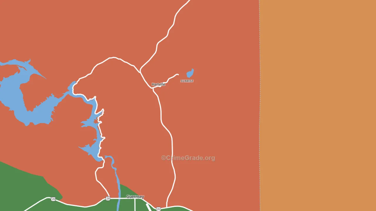 Hartville, WY Map of Vandalism Rates