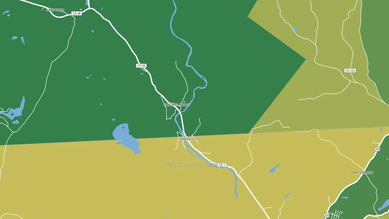 Hartwood, NY Map of Vandalism Rates
