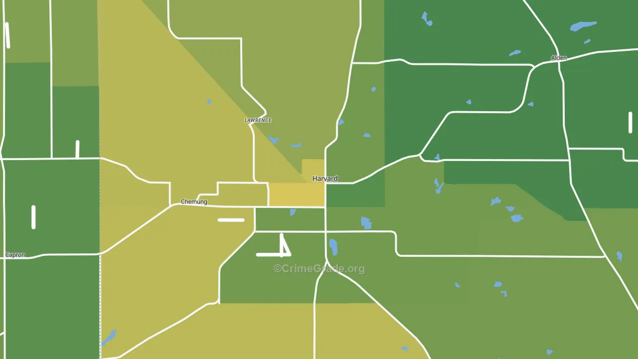 Harvard, IL Map of Vandalism Rates