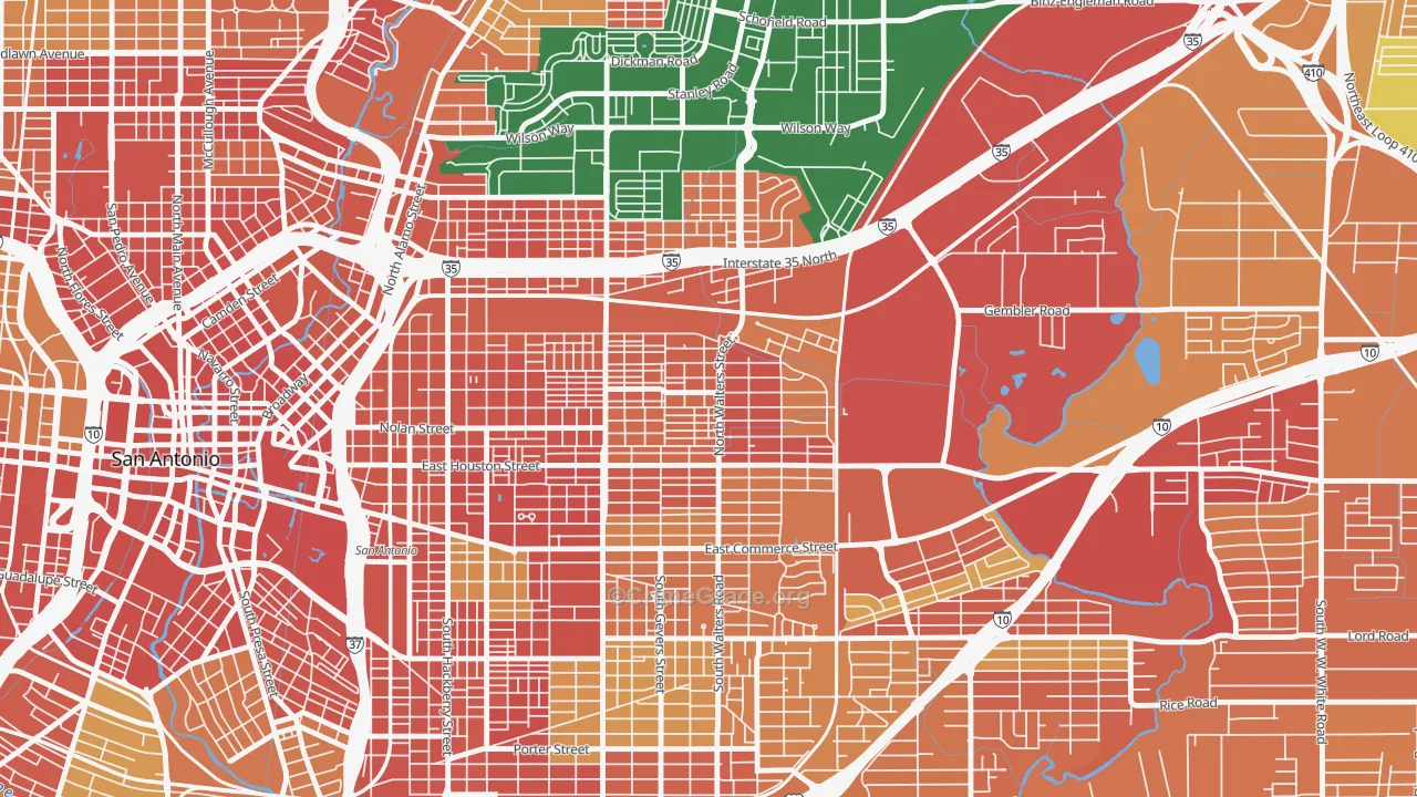 Harvard Place-Eastlawn, San Antonio, TX Map of Vandalism Rates