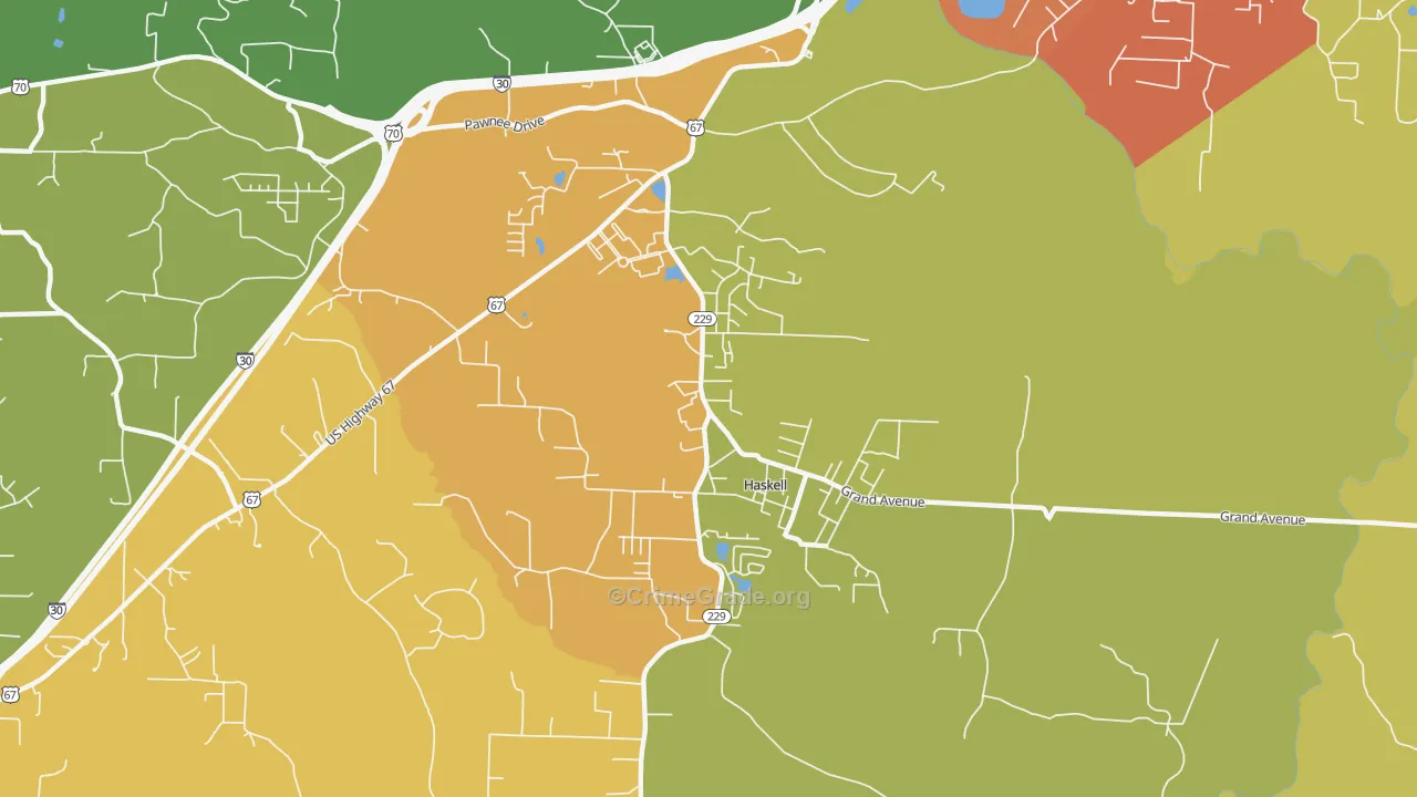 Haskell, AR Map of Vandalism Rates