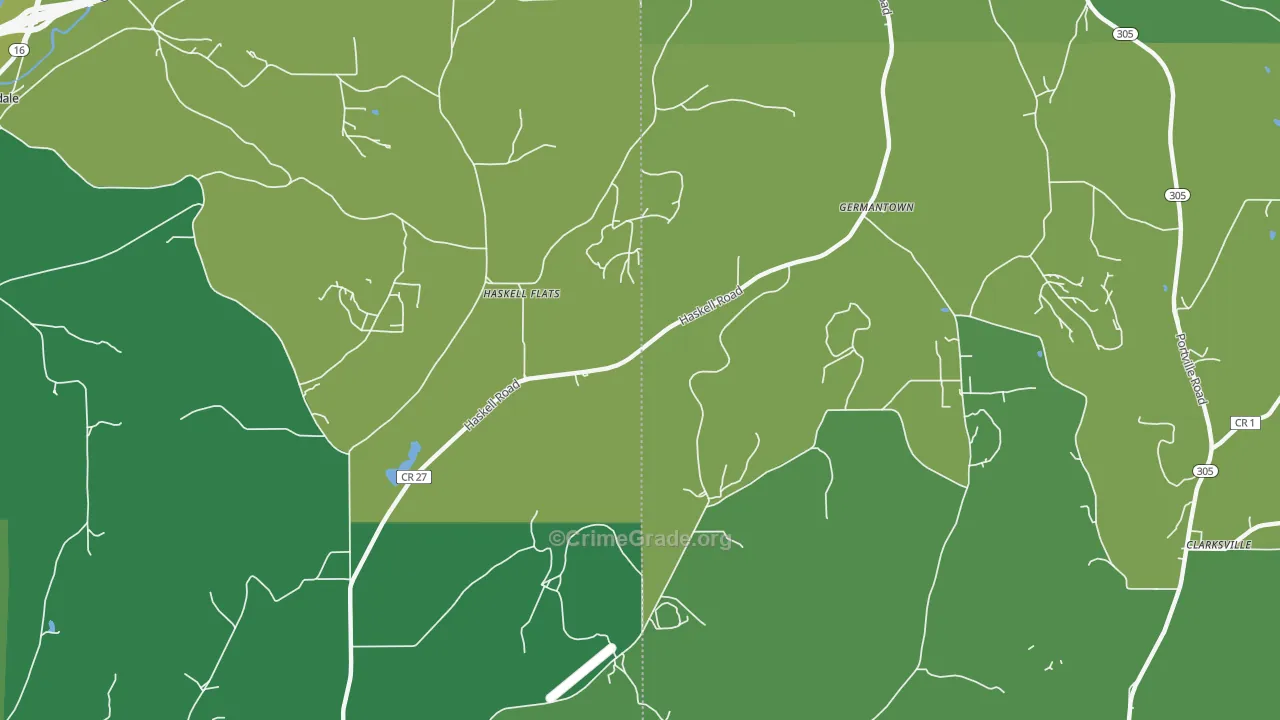 Haskell Flats, NY Map of Vandalism Rates