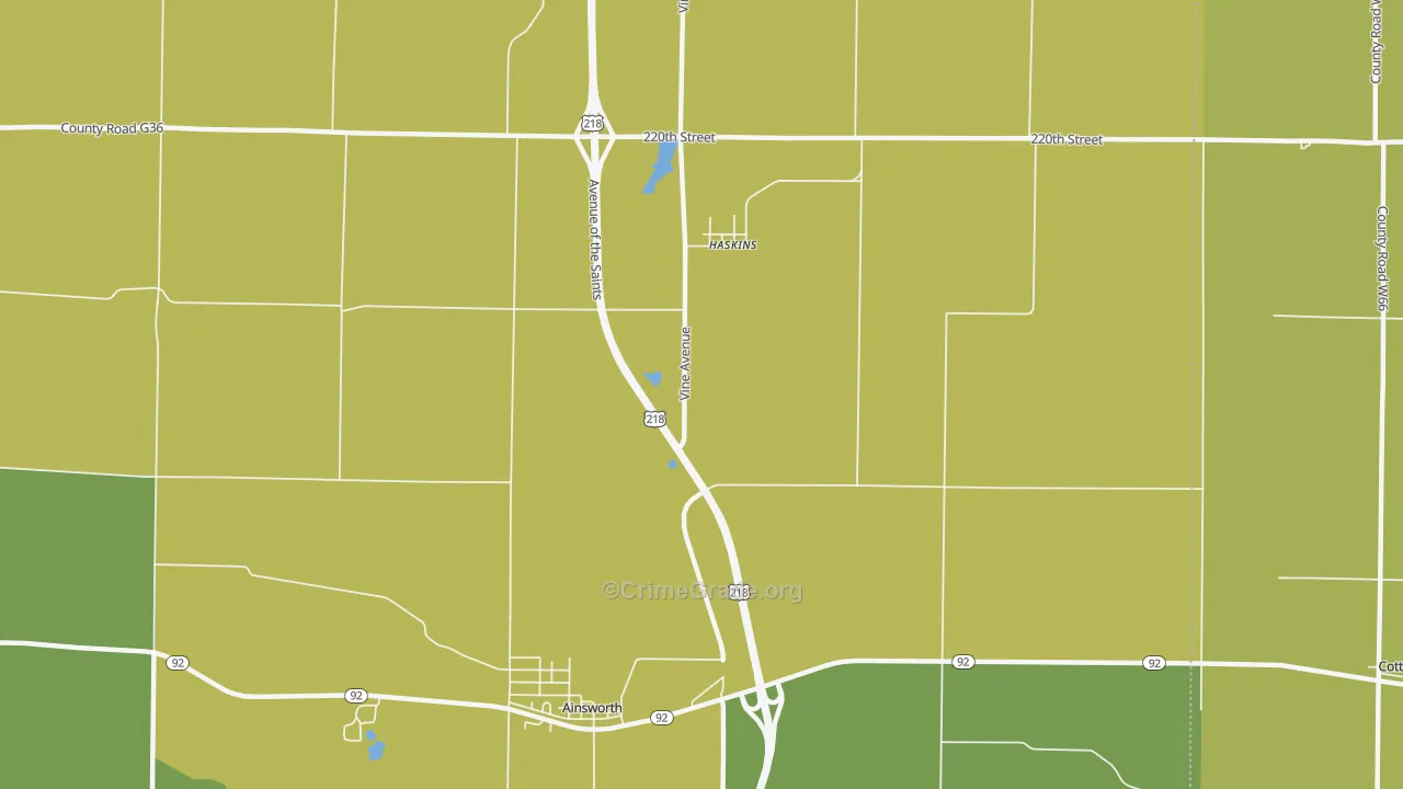 Haskins, IA Map of Vandalism Rates