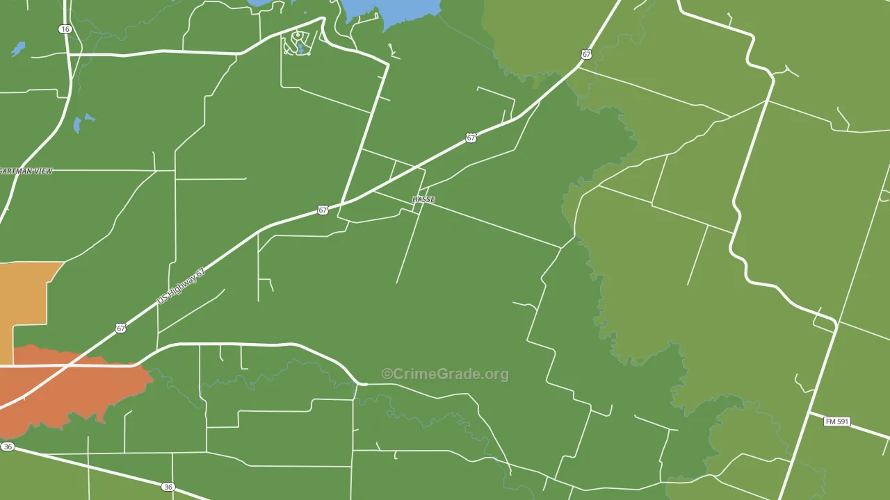 Hasse, TX Map of Vandalism Rates