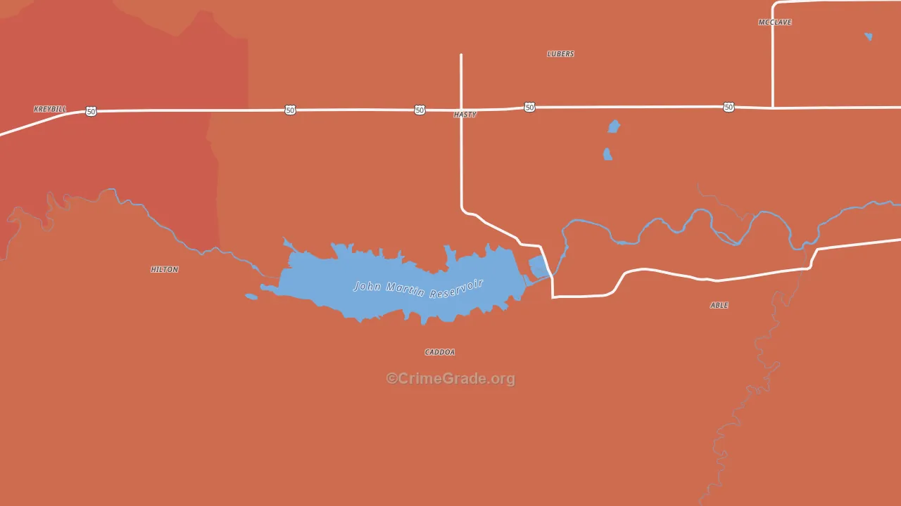 Hasty, CO Map of Vandalism Rates