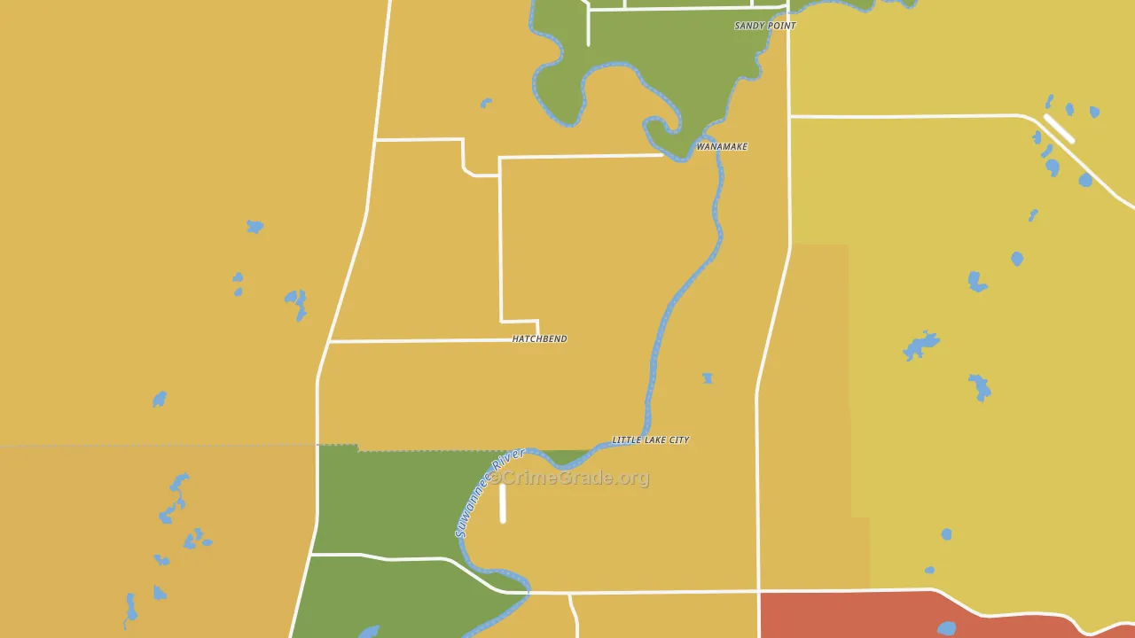 Hatchbend, FL Map of Vandalism Rates