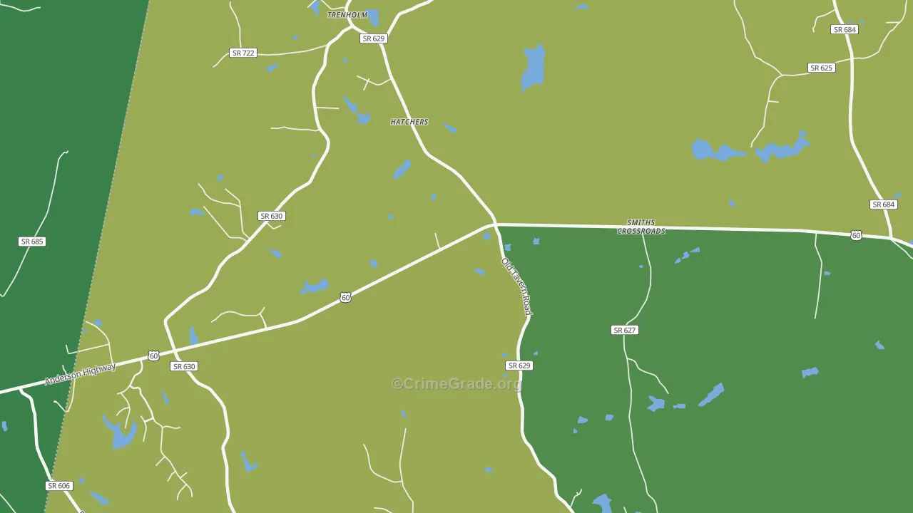 Hatchers, VA Map of Vandalism Rates