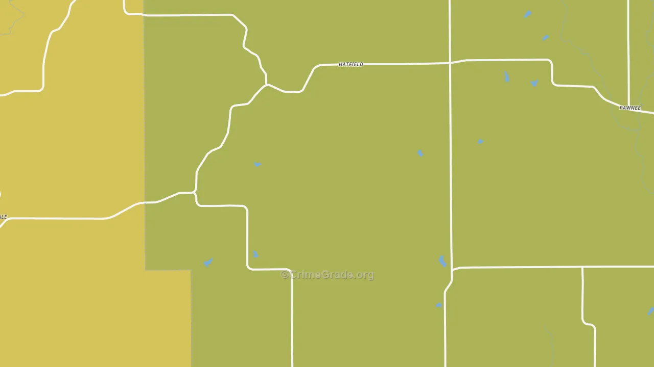 Hatfield, MO Map of Vandalism Rates