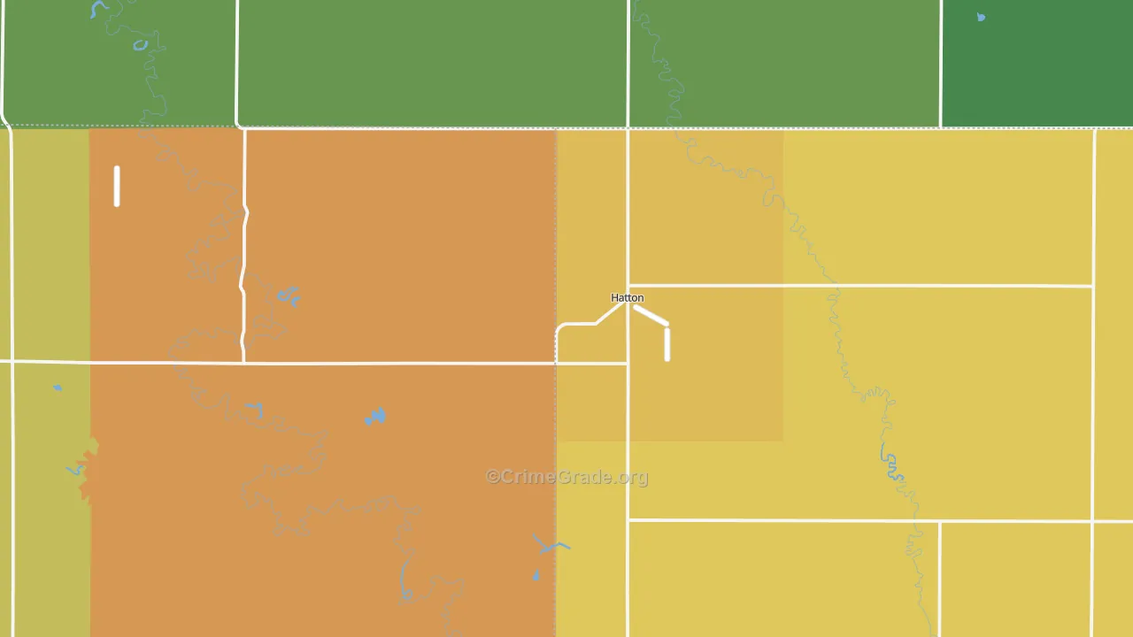 Hatton, ND Map of Vandalism Rates