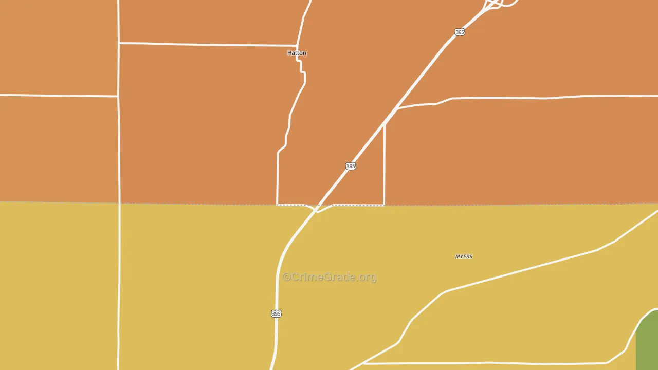 Hatton, WA Map of Vandalism Rates
