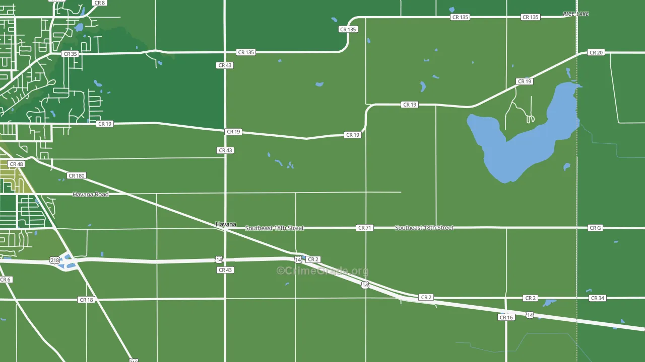 Havana, MN Map of Vandalism Rates