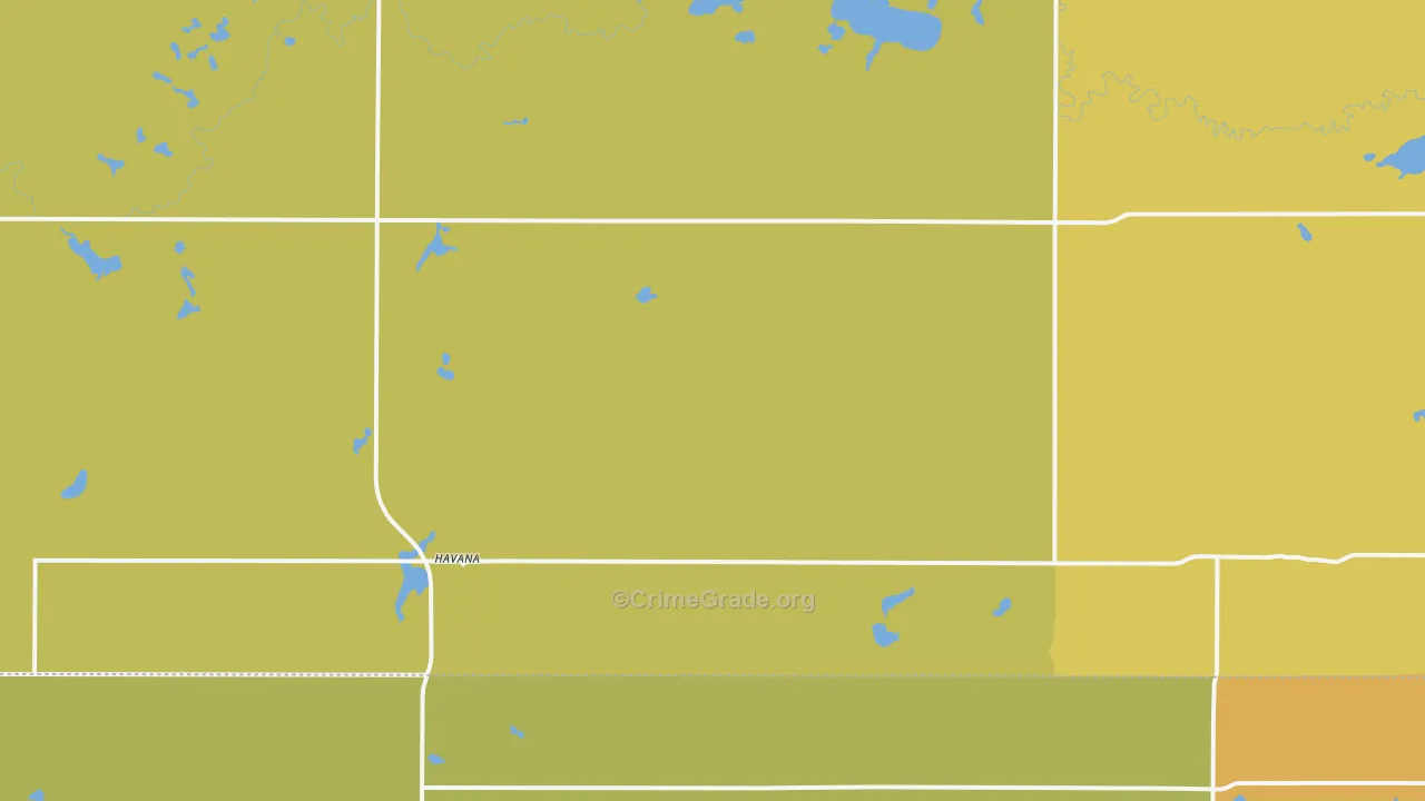 Havana, ND Map of Vandalism Rates