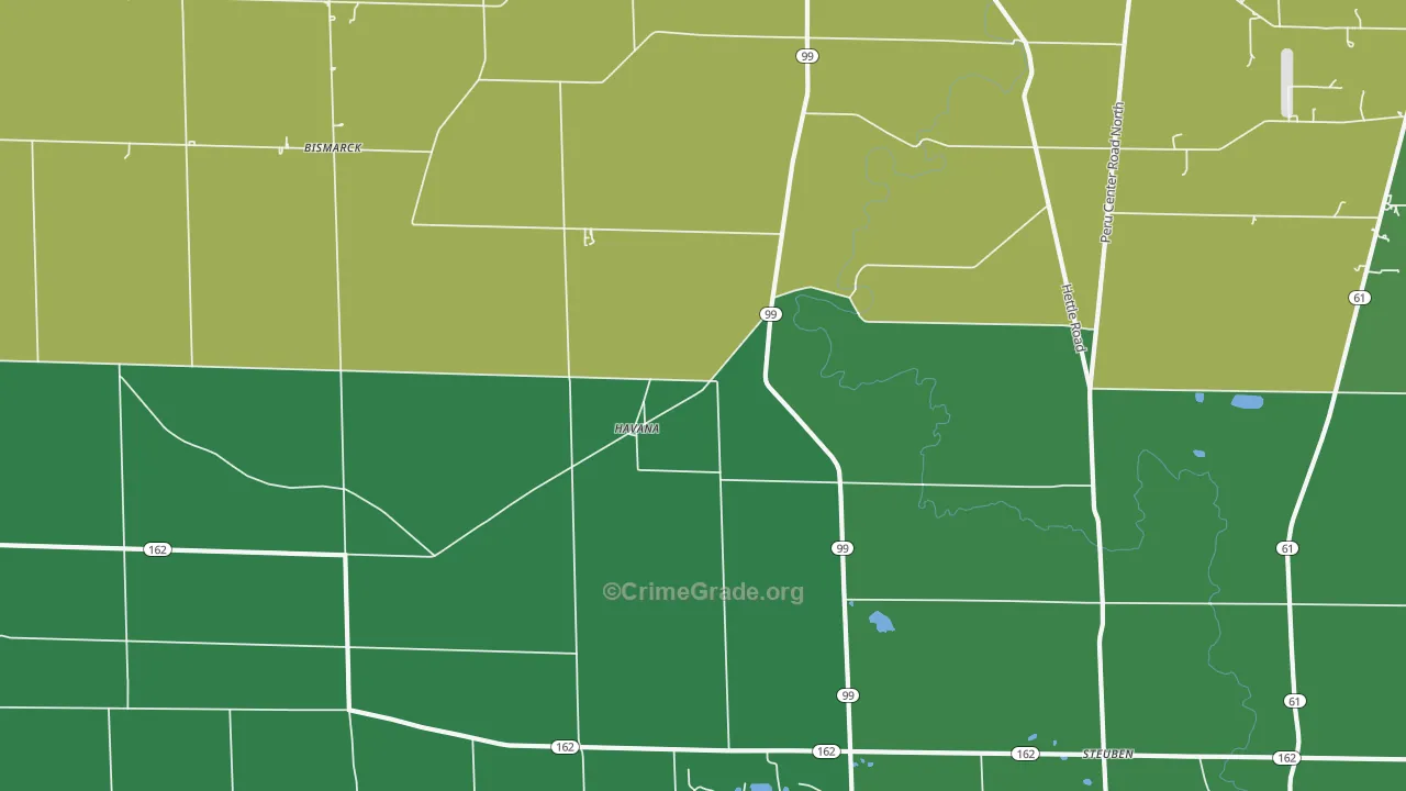 Havana, OH Map of Vandalism Rates