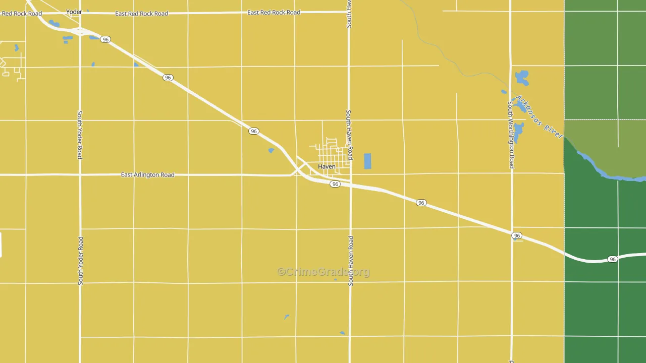 Haven, KS Map of Vandalism Rates