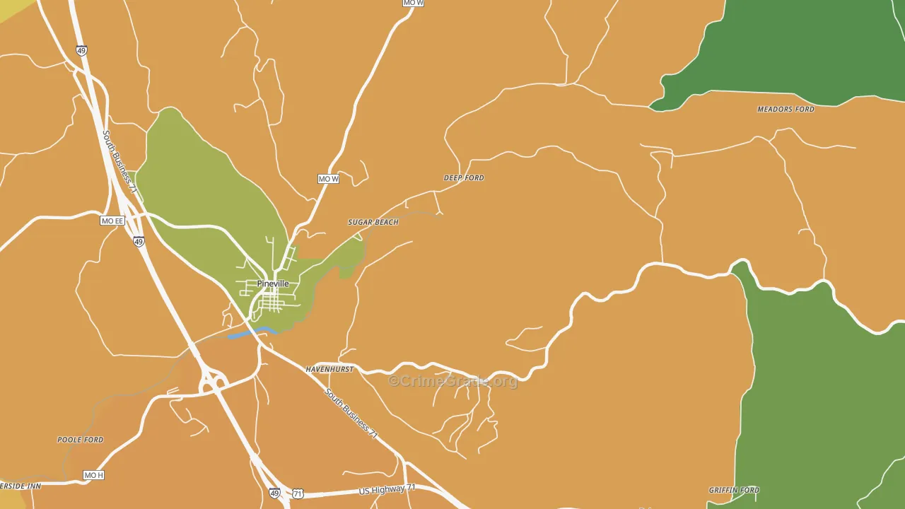 Havenhurst, MO Map of Vandalism Rates