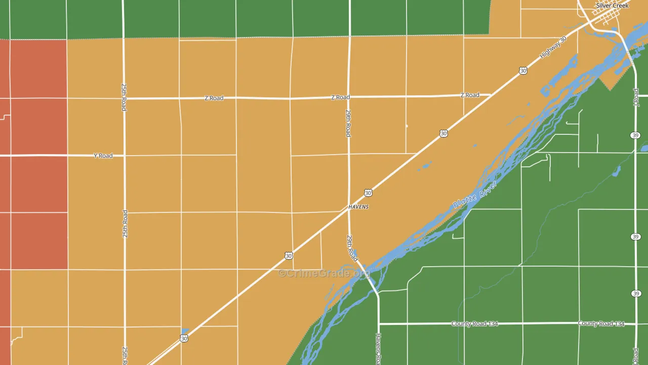 Havens, NE Map of Vandalism Rates