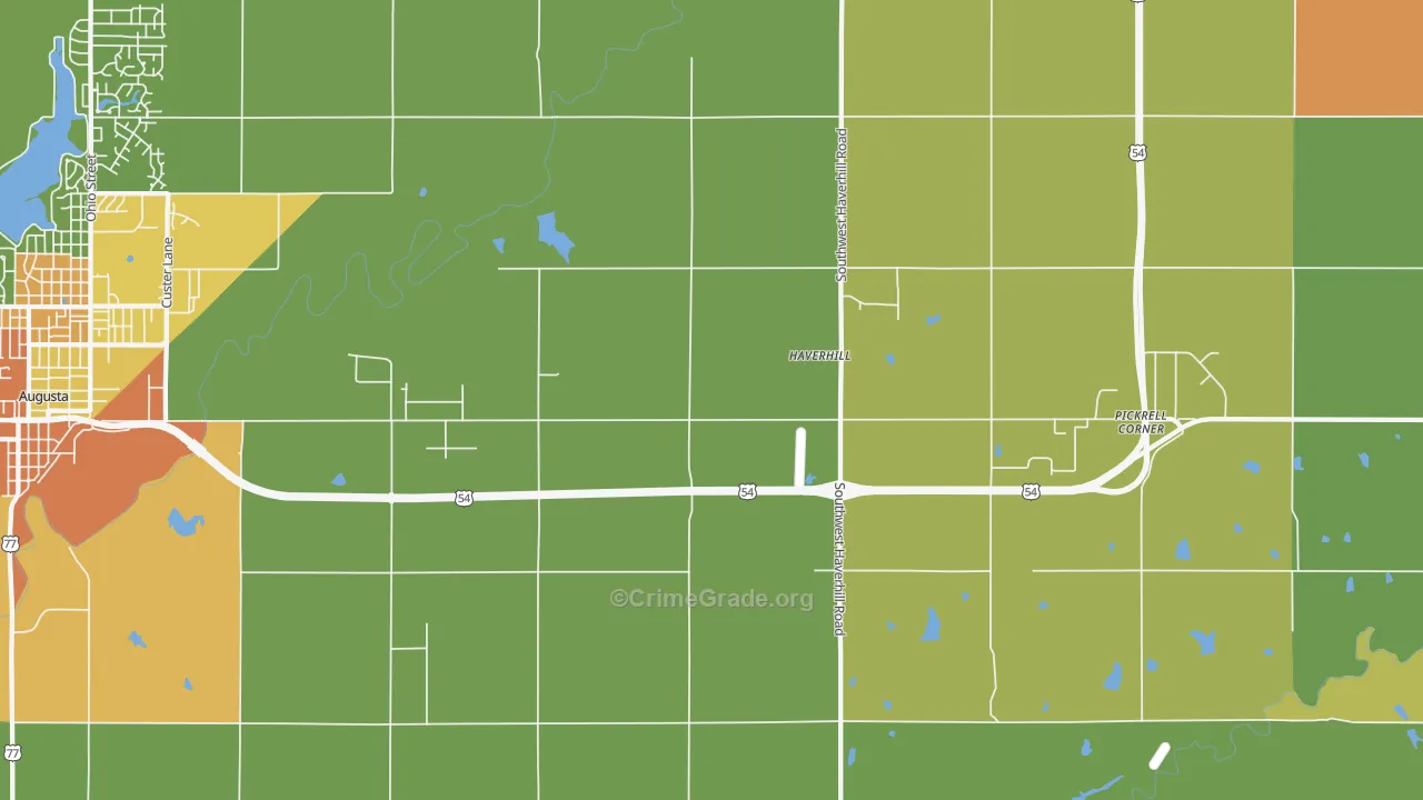 Haverhill, KS Map of Vandalism Rates