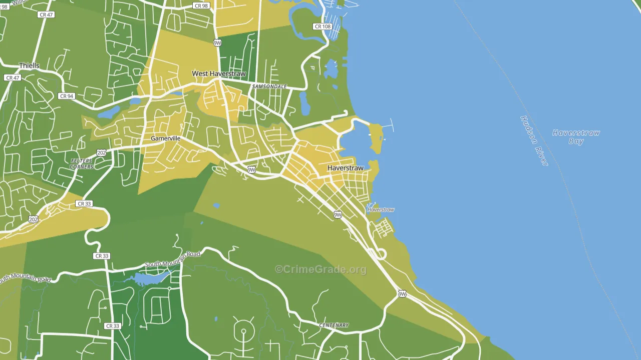 Haverstraw, NY Map of Vandalism Rates