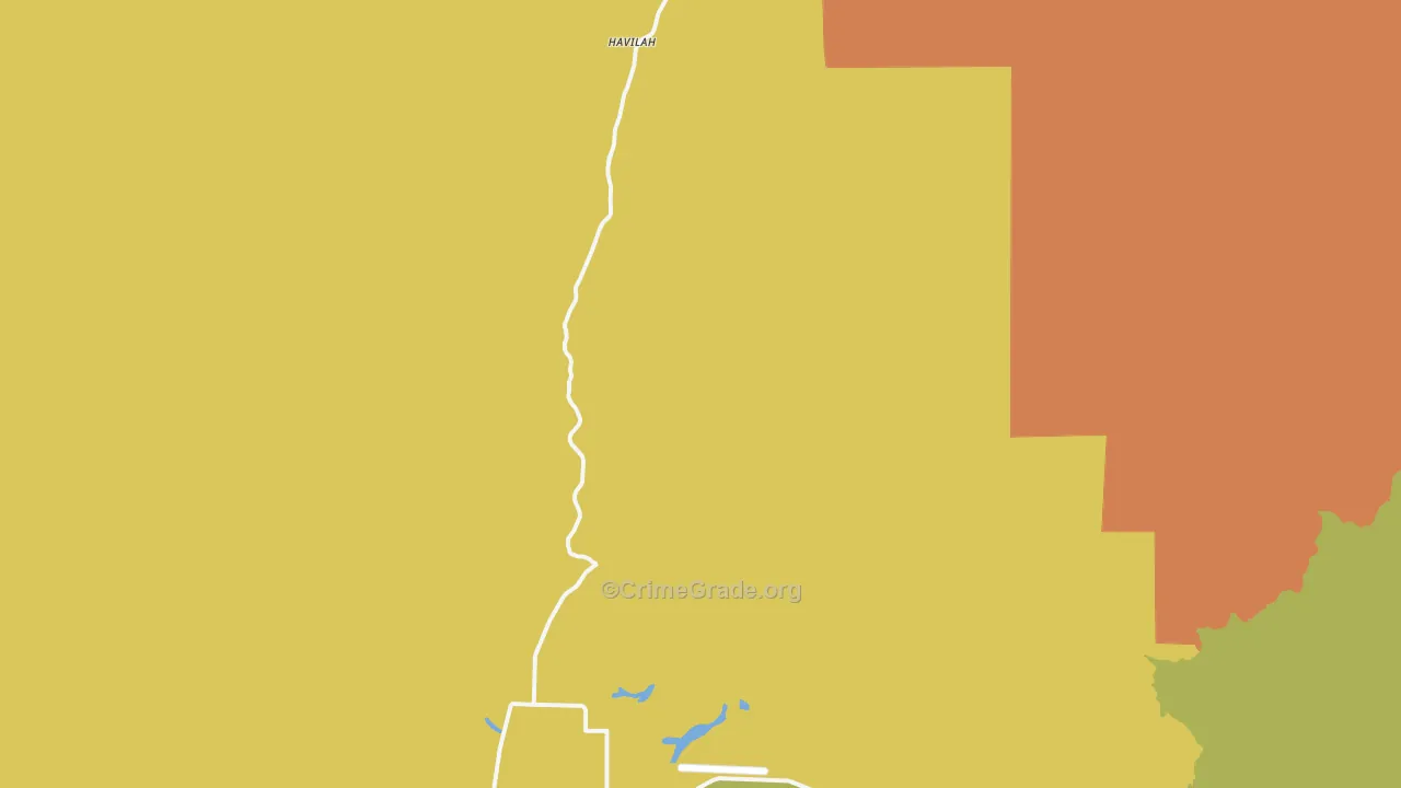 Havilah, CA Map of Vandalism Rates