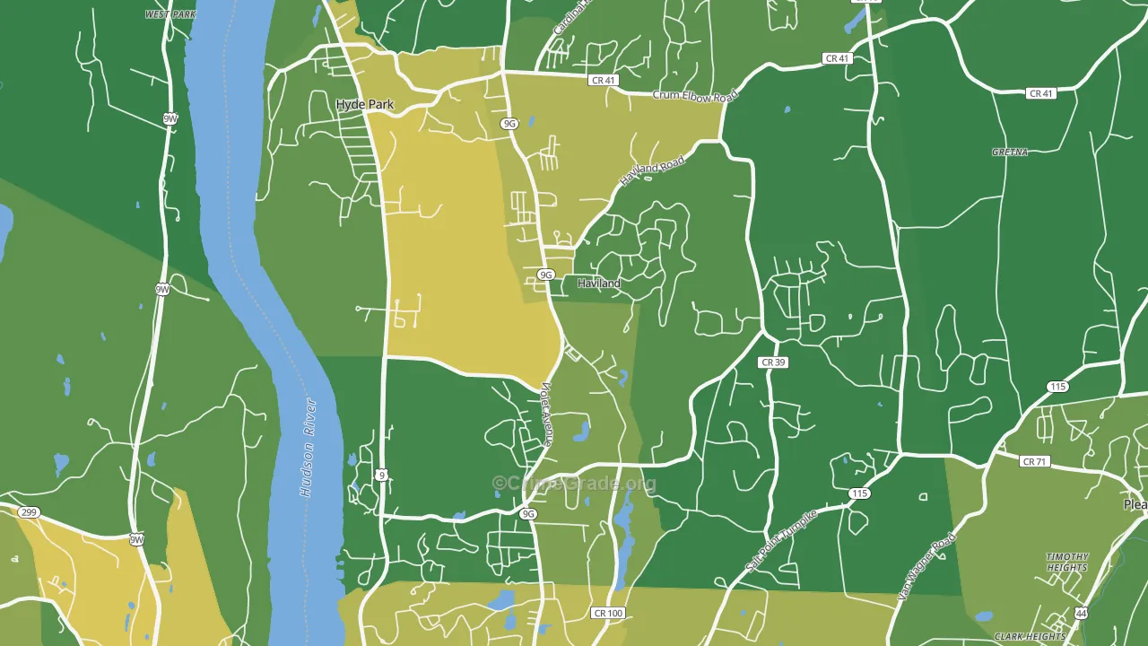 Haviland, NY Map of Vandalism Rates