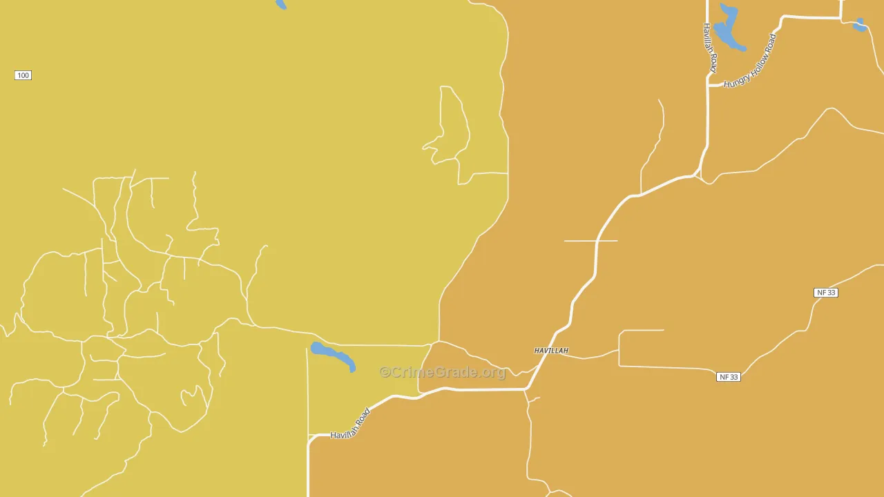 Havillah, WA Map of Vandalism Rates