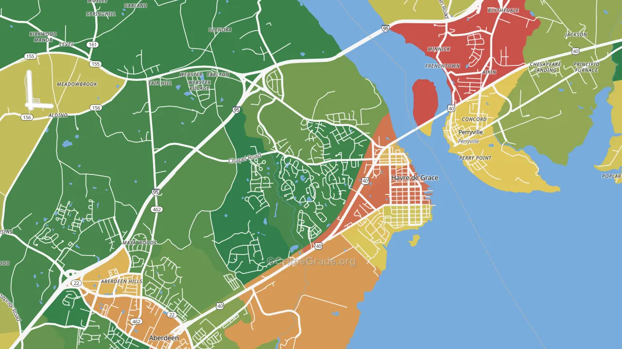 Havre de Grace, MD Map of Vandalism Rates