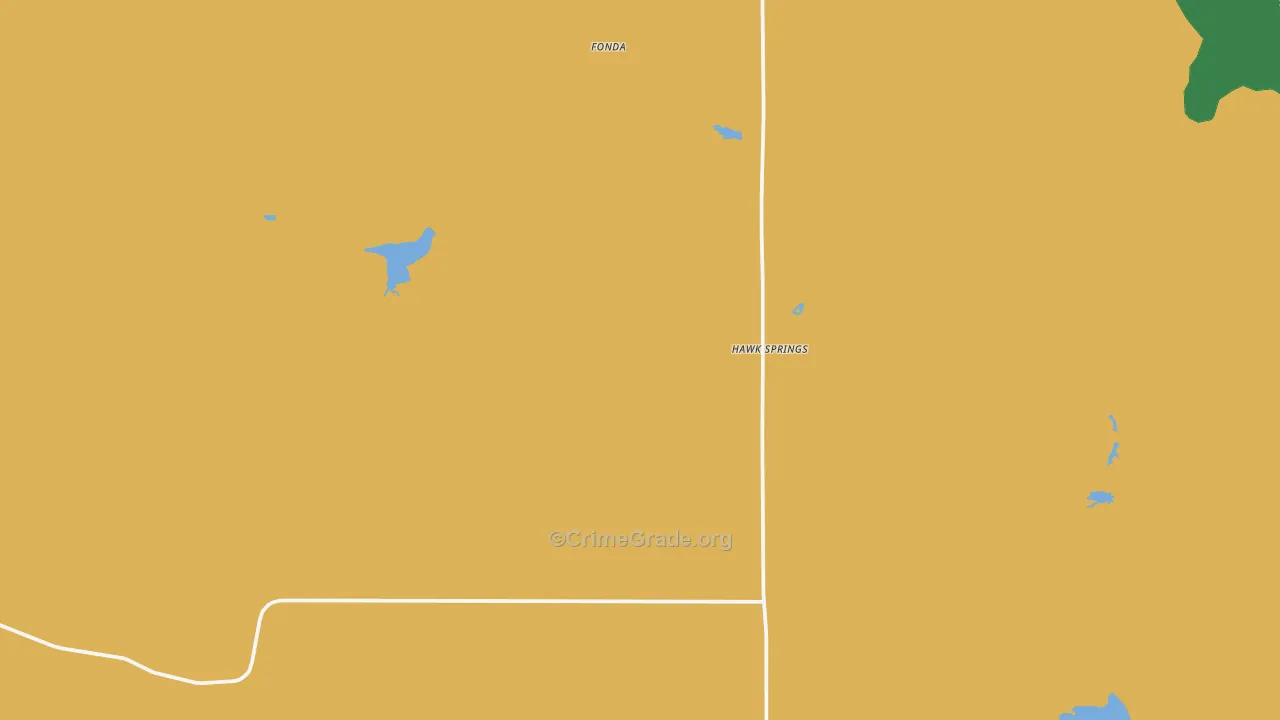 Hawk Springs, WY Map of Vandalism Rates