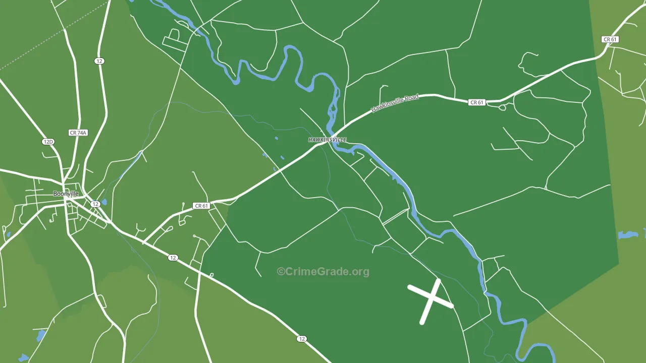 Hawkinsville, NY Map of Vandalism Rates