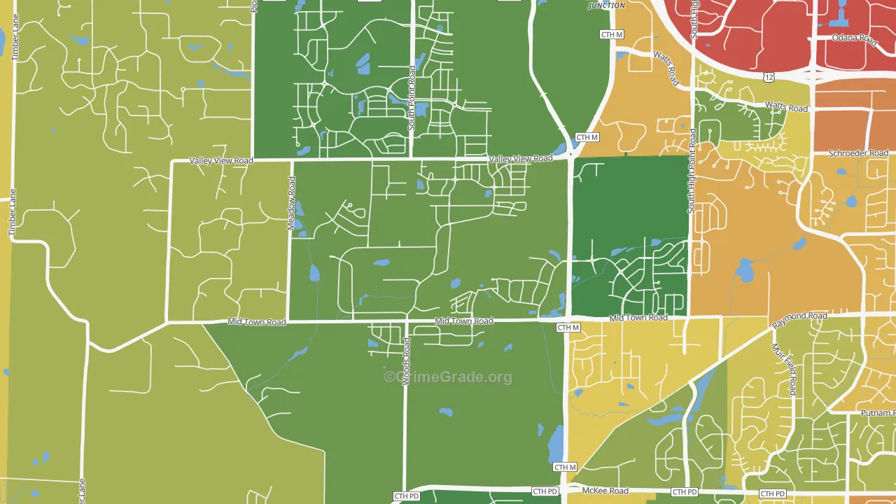Hawk's Landing, Verona, WI Map of Vandalism Rates