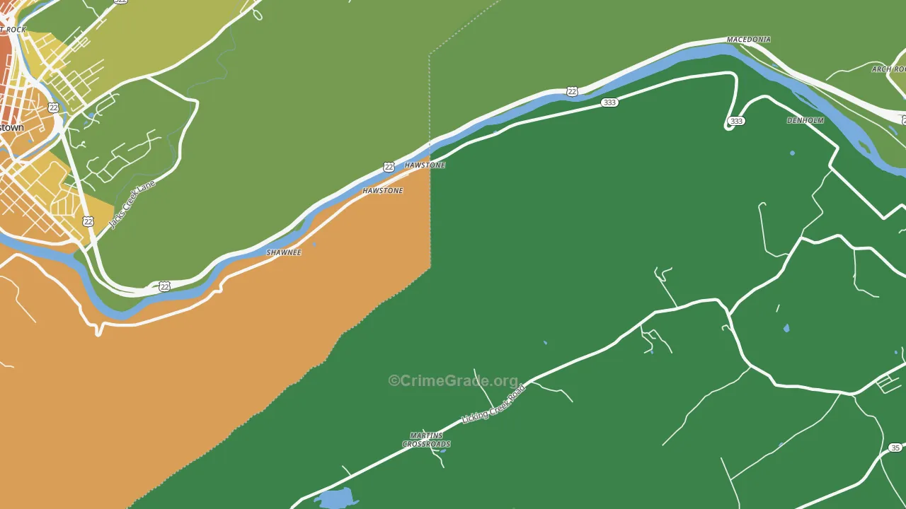 Hawstone, PA Map of Vandalism Rates