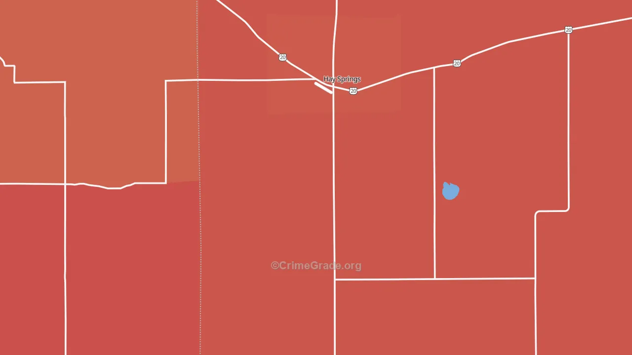 Hay Springs, NE Map of Vandalism Rates