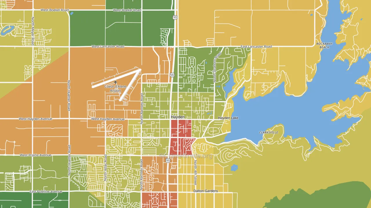 Hayden, ID Map of Vandalism Rates