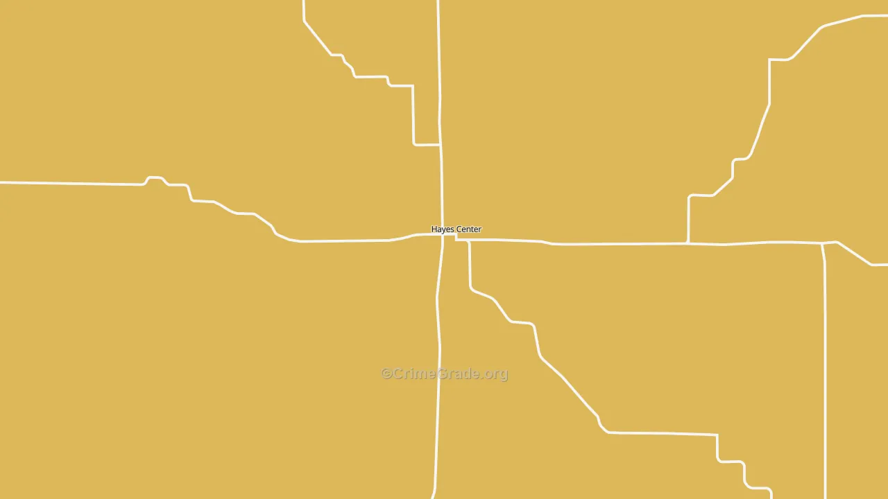 Hayes Center, NE Map of Vandalism Rates