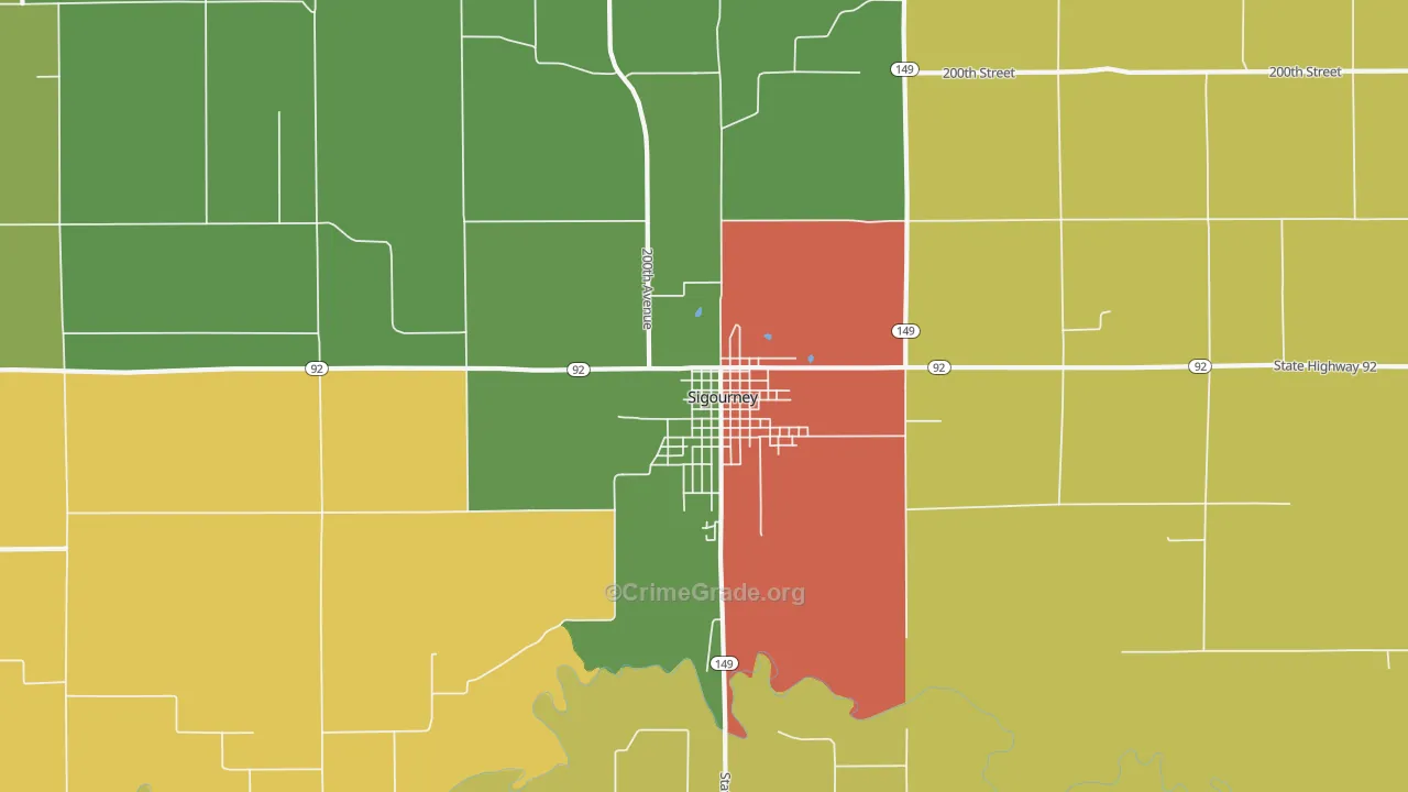 Hayesville, IA Map of Vandalism Rates