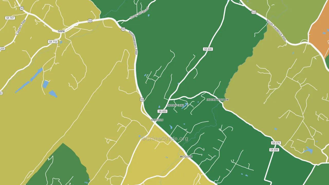 Hayfield, VA Map of Vandalism Rates