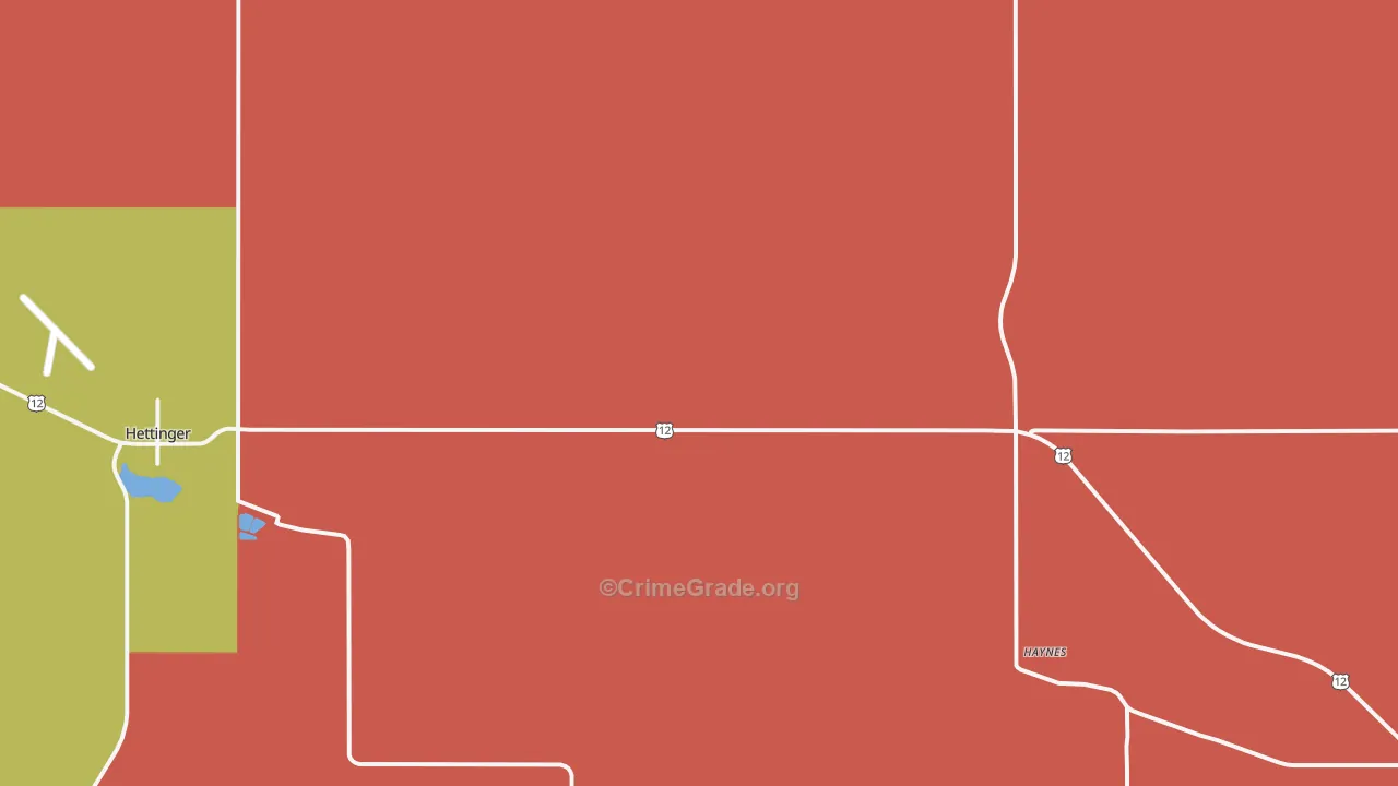 Haynes, ND Map of Vandalism Rates
