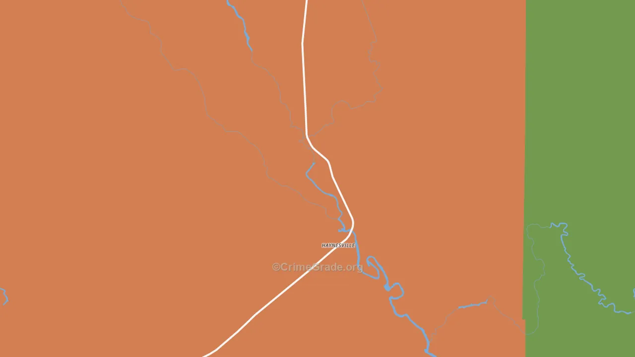 Haynesville, ME Map of Vandalism Rates
