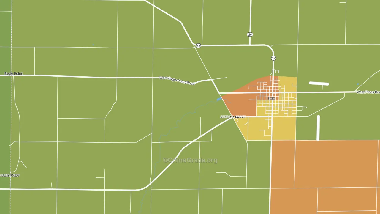 Hazelhurst, IL Map of Vandalism Rates