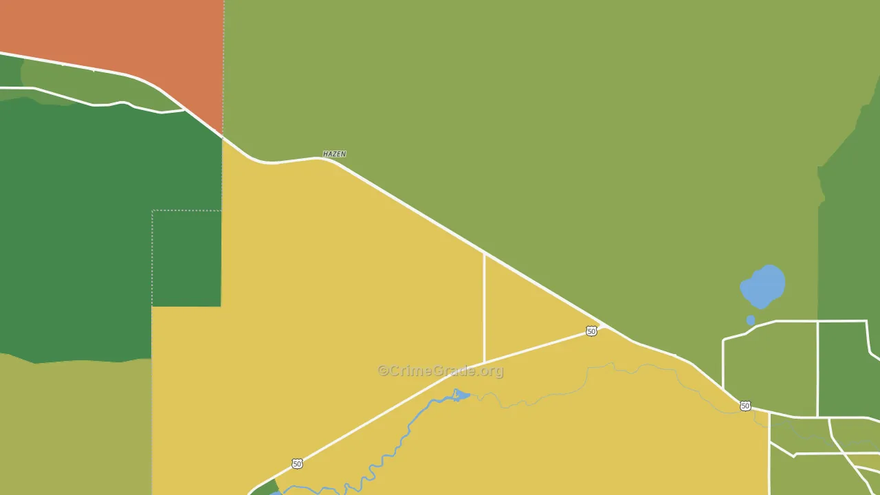 Hazen, NV Map of Vandalism Rates